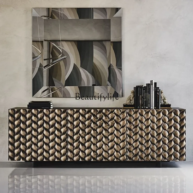 

Italian side cabinet light luxury post-modern porch storage designer bedroom TV cabinet high-end