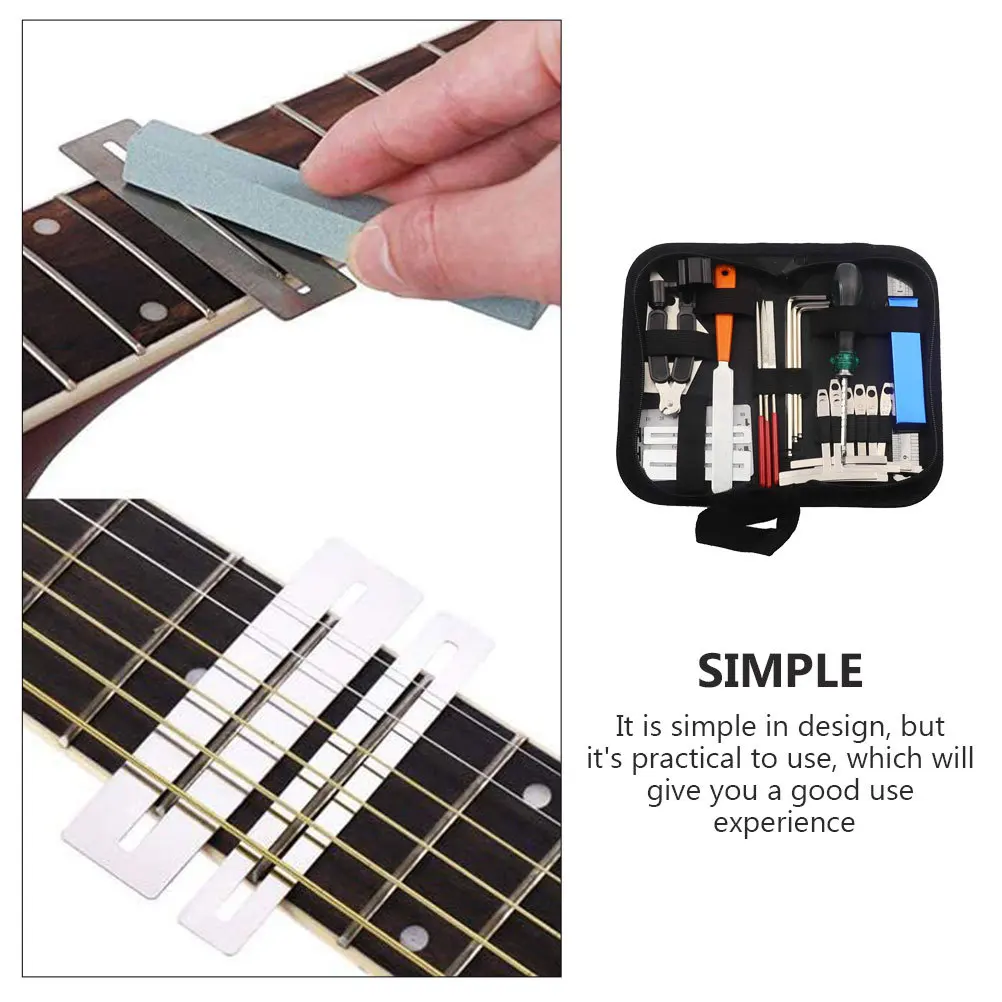 

1Set Guitar Repair Kit Durable Maintenance Tool Kit for Electric Acoustic Guitar Mandolin Bass Ukulele Banjo Maintenance Tools