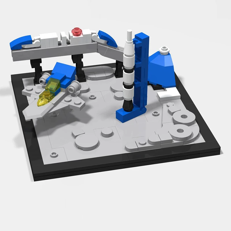 Space Vignette Base Model MOC Building Bricks War Equipment Modular Technology Gifts Holiday Assemble Children Toys Suit
