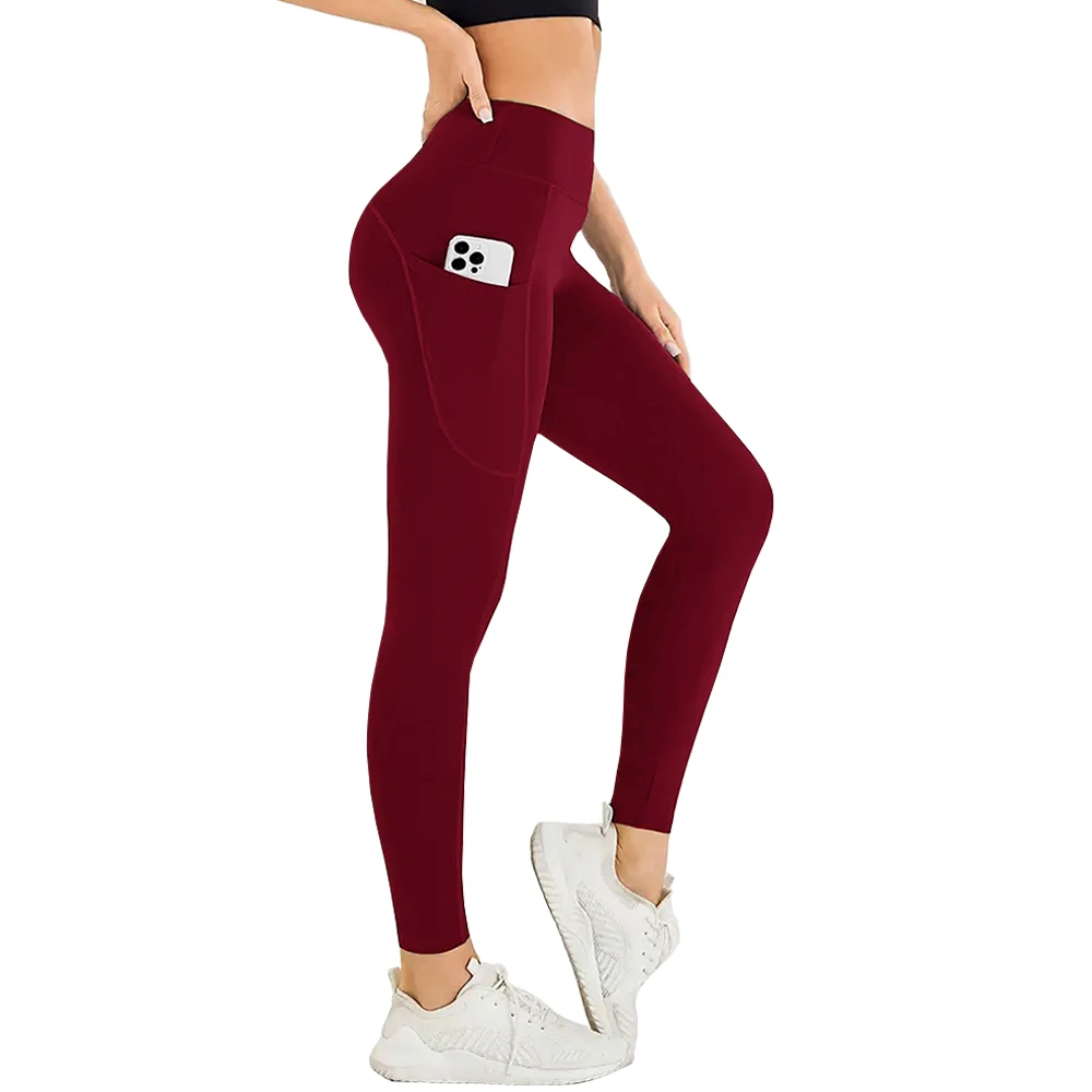 

High-Waisted Women's Gym Leggings with Pockets Yoga Tights Ropa Fitness plus Size Sports Leggings Comfortable Active Wear gym