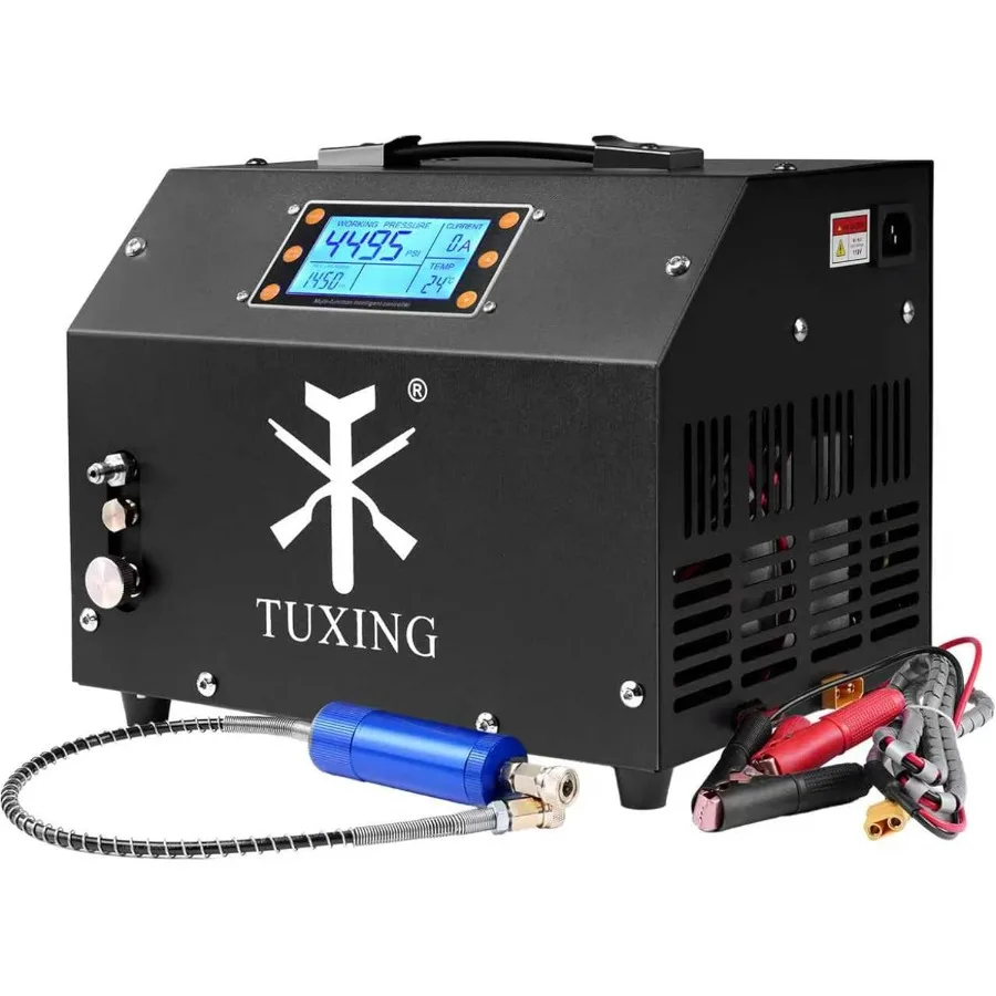 

HighPressure PCP Air Compressor with AutoStop Function and Water Cooling System for Scuba Diving Tank and Air Rifle Charging Su