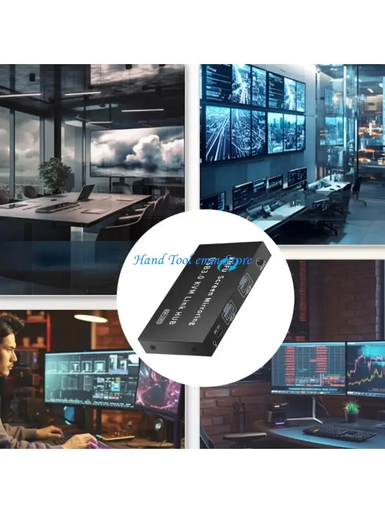 

H37F Fast Speed USB3.0 Keyboards KVM Switching Metal Hubs For 2 Computers Data Transfer