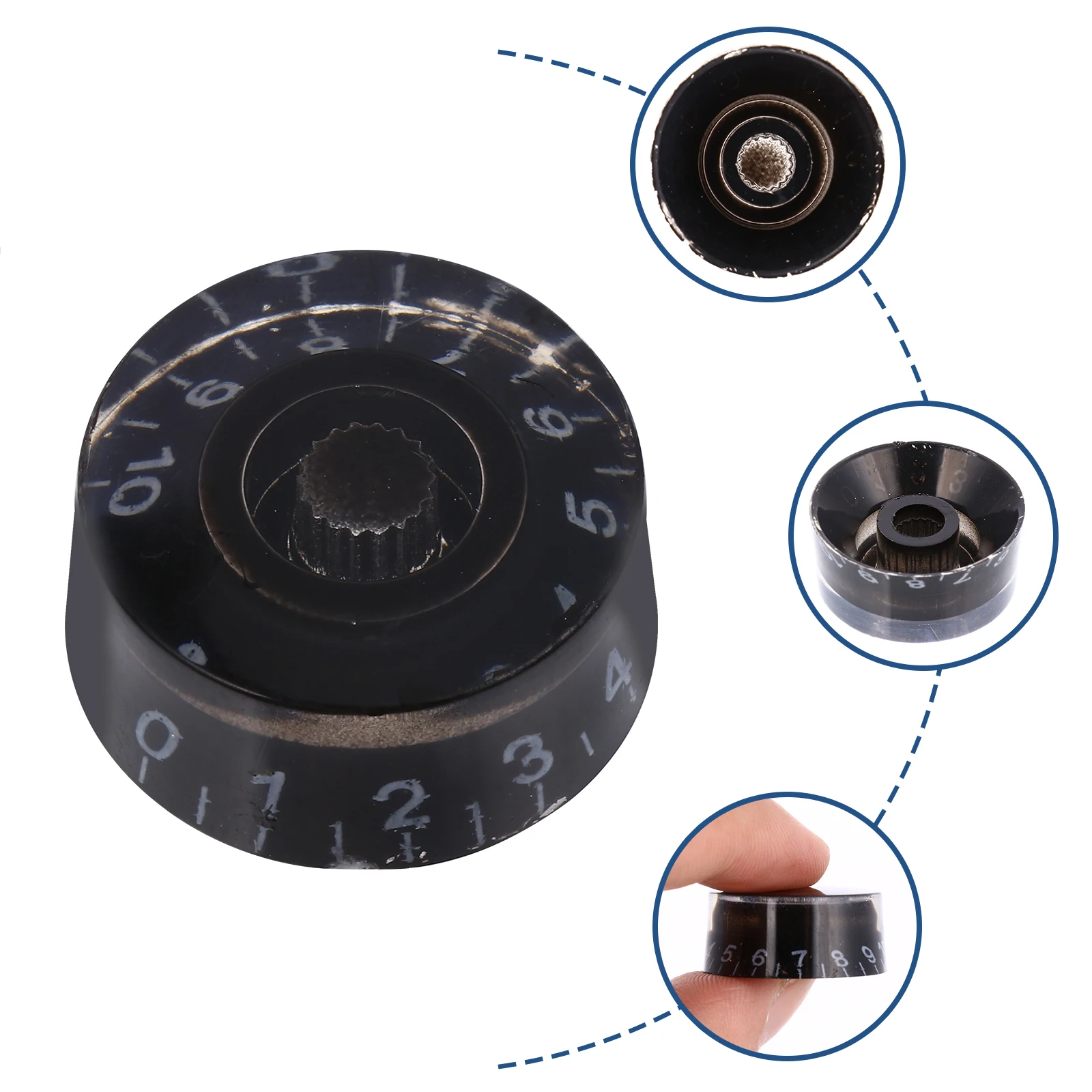 

10pcs Electric Guitar Knob Caps Durable Acrylic Replacement For Amplifier Effects Volume Tone Control Guitar Accessories