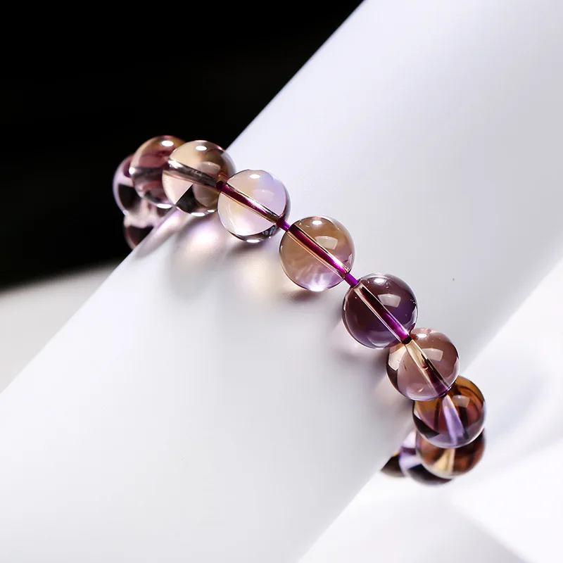 

Боливийский аметрин для женщин, браслет из натурального аметиста, цитрин, приносящий удачу, подарок для девушки