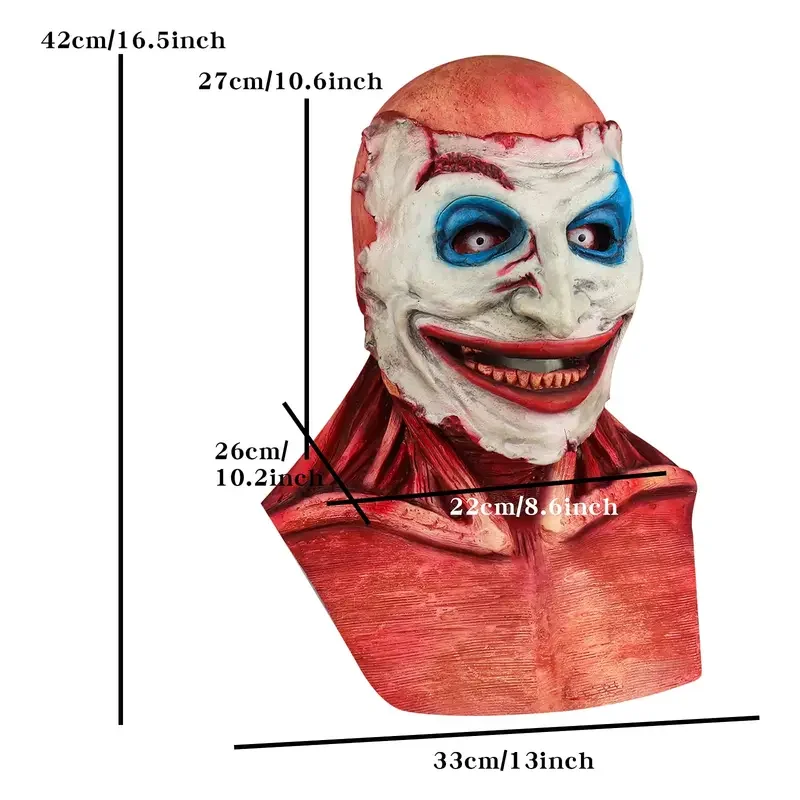 Bulex dupla látex halloween máscara, rasgar-off tipo esqueleto, coringa ou motoqueiro fantasma, adereços cosplay assustador, como é me assustador