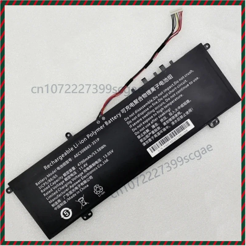 AEC508865-3S1P For VGME X1 Pro 15 Laptop Battery 11.4V 53.58Wh 4700mAh For Hasee Elegant X5-2021S5 X5-2021S5H HINS02 Notebook