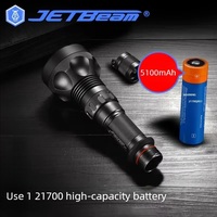 JetBeam RRT-M1X LEP Flashlight 450LM Max 2300M with 21700 Battery for Outdoor Adventure Hunting & Cave Exploration Essential