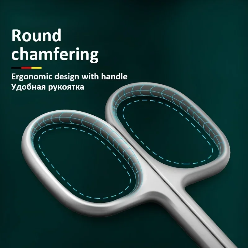 Ouriner الفولاذ المقاوم للصدأ طرف منحني رقيقة شفرة مقص بشرة مسمار كليبرز المتقلب أدوات مانيكير أدوات الحاجب الجلد الميت