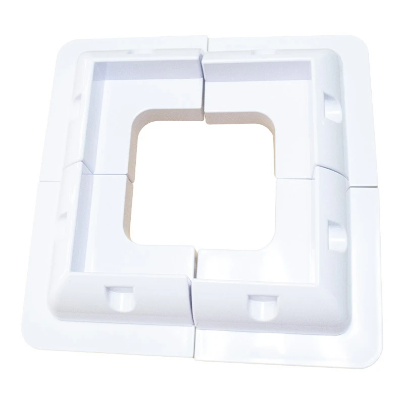 ABS Solar Panel Mounting Bracket White Rectangle Set-Free Corner Bracket Mount