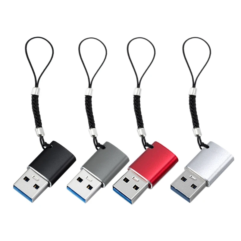 USB C to USB A Adapter Efficient Data Transfer and Charging Solution with Lanyard Laptops, PCs Fans Reader Dropship