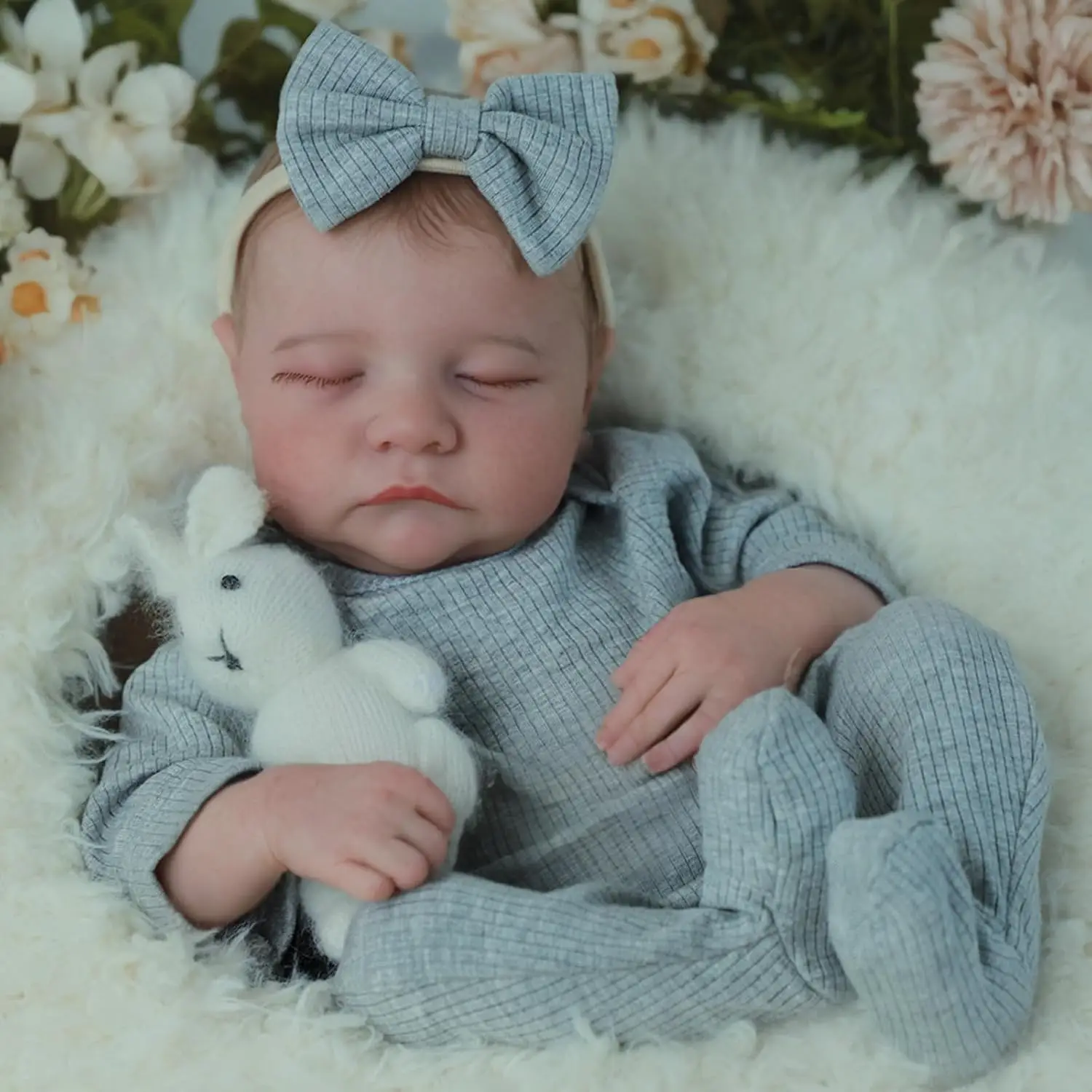 NPK 49CM Full Body Levi Newborn Baby Doll Reborn Soft Flexible Silicone 3D Skin Tone Hand Painted with Visible Veins