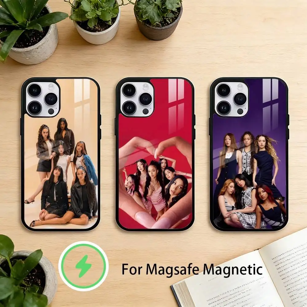 

katseye music group Phone Case For iPhone 17 16 15 14 13 12 Pro Max Plus for Mirror Wireless Magnetic Cover