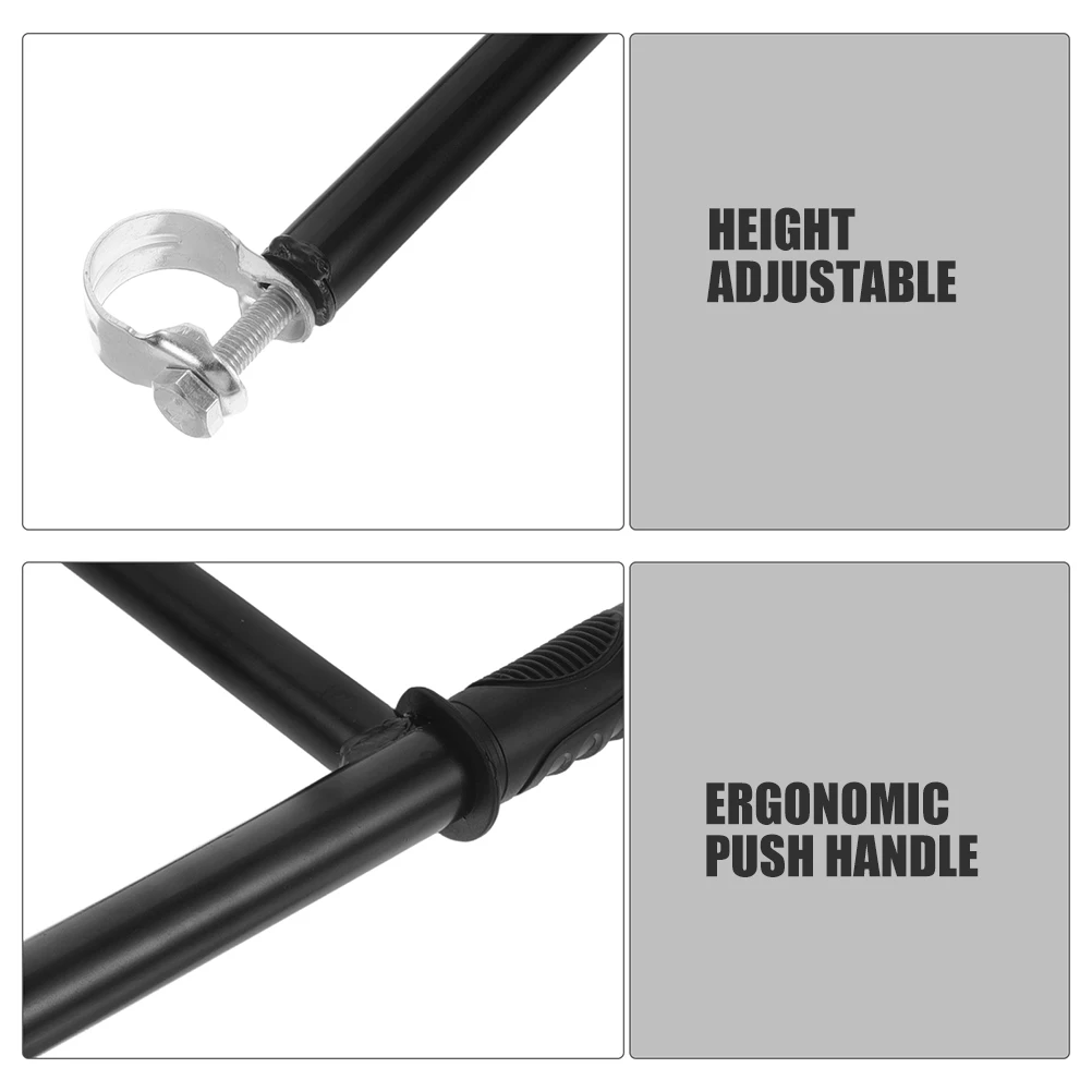 مقبض عربة الأطفال، شريط تمديد من الفولاذ المقاوم للصدأ، دعامة مريحة قابلة للتعديل لاستخدام عربة الأطفال العالمية