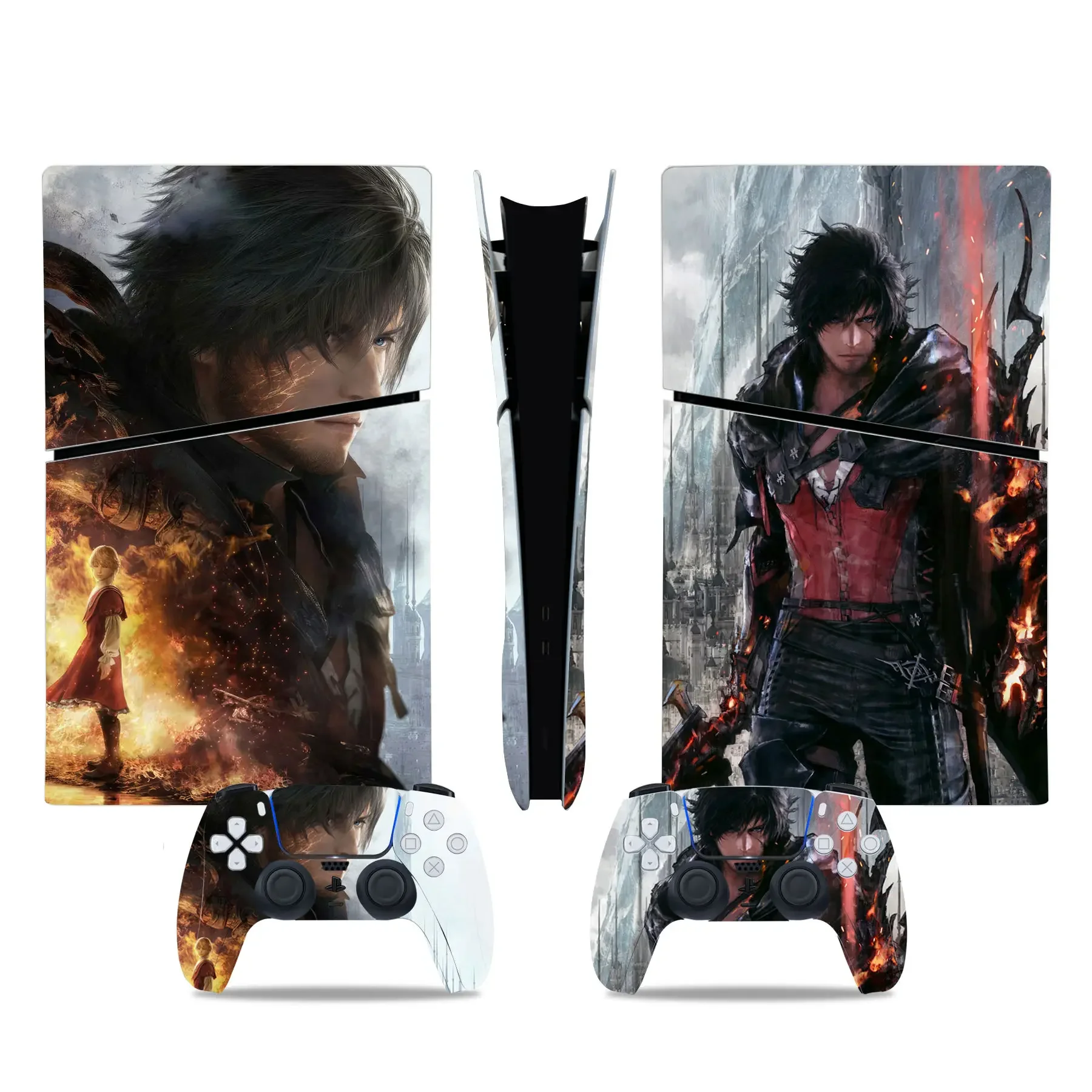 Final Fantasy FOR PS5 Slim Digital Skin Sticker Decal Cover for Console and 2 Controllers New PS5 Slim digital Skin Vinyl