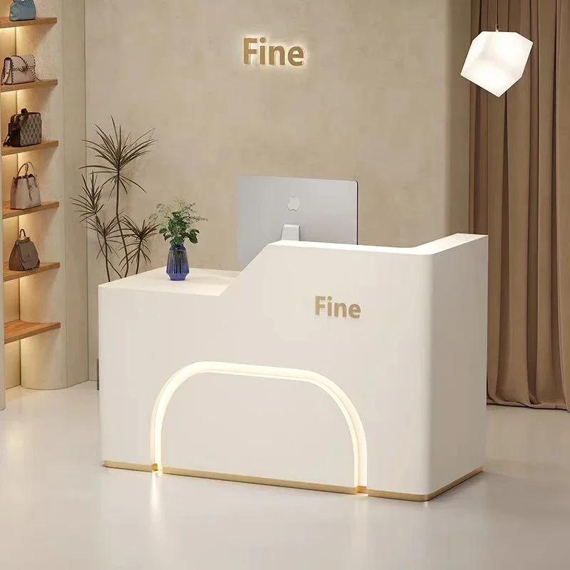 

Salon Commercial Bar Counter Classic Unique Professional Glamour Reception Desk Simple Luxury Mostrador Commercial Furniture