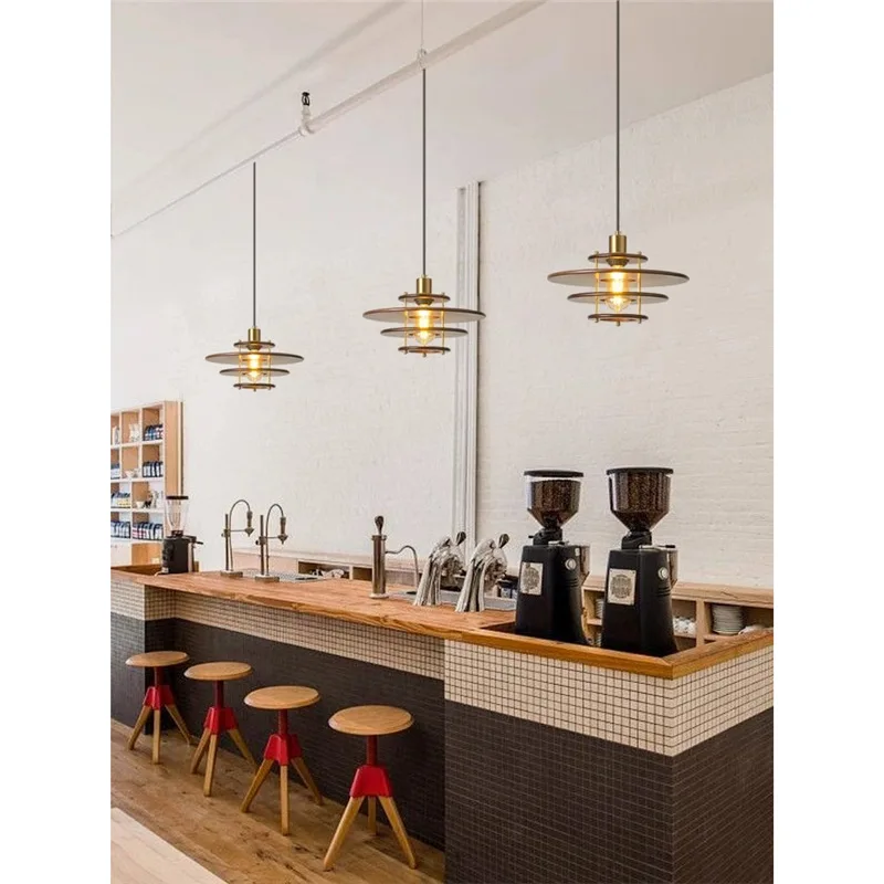 Lustre japonês retrô cor nogueira para restaurante, mesa de jantar medieval, bar, janela