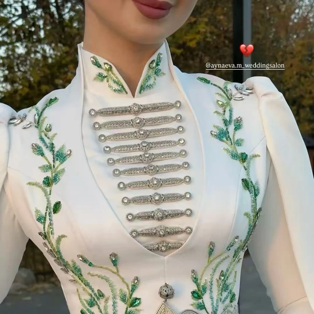 Vintage Ingush Caucasian Crimean Women's Breastplate Traditional Central Asian Wedding Bride Necklace Embossed Pattern