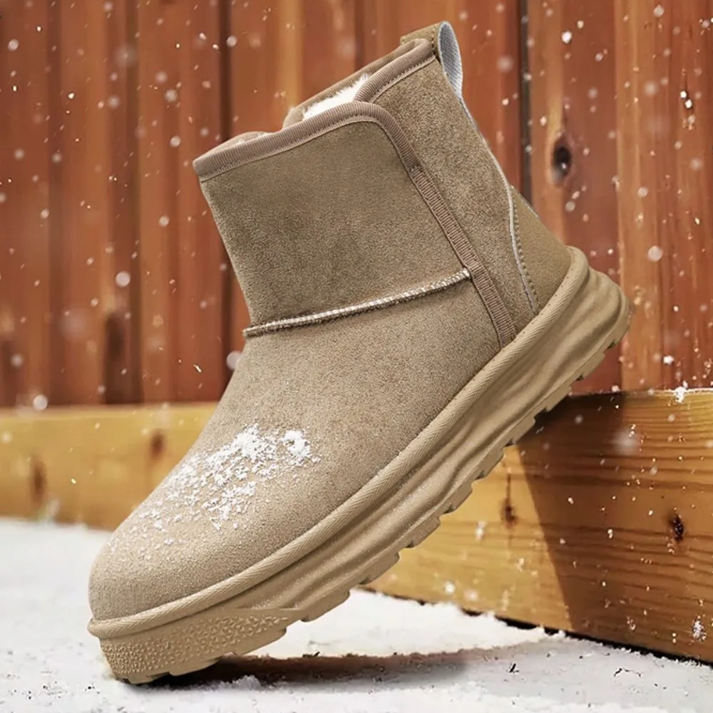 New Arrival Genuine Leather Australia Classic men Snow Boots men's Cow Leather Ankle Boots Plus Size Winter men Shoes