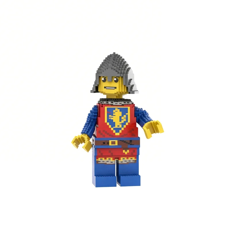 2295 деталей MOC Замок Рыцарей-Львов Макси-фигурка Льва-Крестоносца с защитой шеи Модель Конструктор Рождественский подарок Игрушки DIY