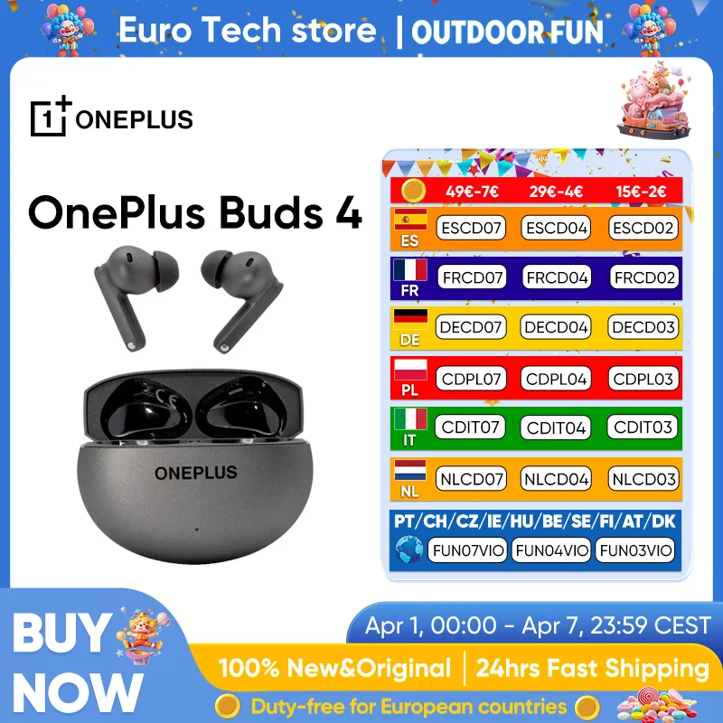 OnePlus Buds 4 Version mondiale originale réduction active du bruit sans fil Bluetooth 5.4 Endphone intra-auriculaire qualité phare étanche