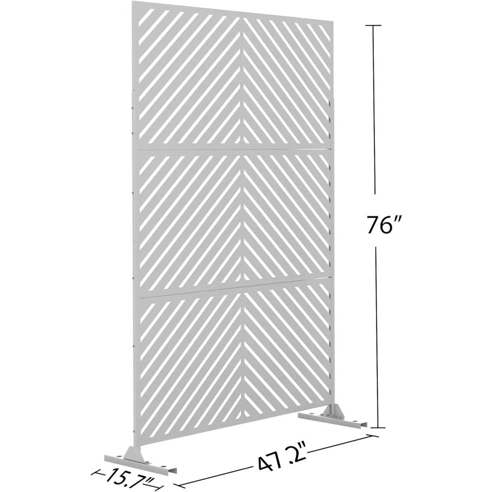 Imagem -02 - Tela de Privacidade Decorativa com Stand Wire Mesh Cerca Jardim Divisor Exterior Pátio Quintal Equipamento Agrícola Branco-seta