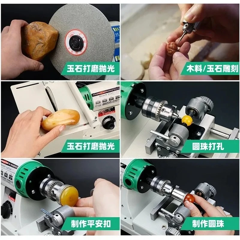 Small Grinding Jade Cutting and Grinding Machine Round Bead Jadeite Agate Table Saw for Gemstone Processing
