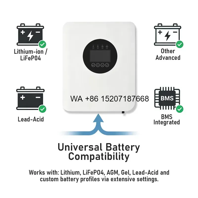 Wmwmnu 7KW All Series Residential Hybrid Solar Inverter 10+ Year Warranty 15% LCOE Reduction for Home Energy Storage