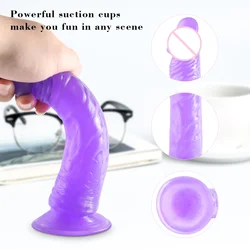 Jelly Dildo per le donne Dildo realistico pene artificiale Butt Plug anale punto G morbido forte ventosa giocattoli del sesso per merci per adulti