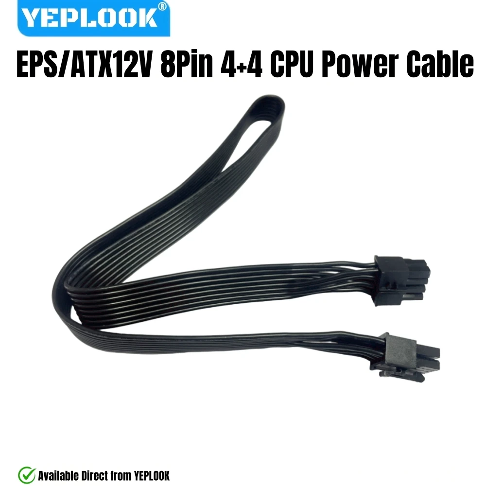 

YEPLOOK CPU Power Cable 8Pin 4+4Pin for Corsair HX-i 2022 Version Type 4 Modular Power, for HX1500i, HX1200i, HX1000i 60CM 18AWG