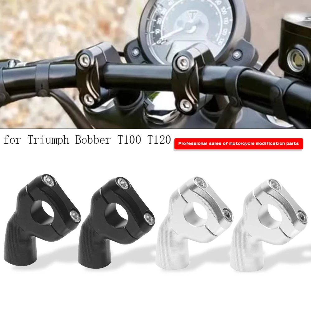 

Black Motorcycle Handlebar Risers Kit For Triumph Bonneville T100 T120 Bobber