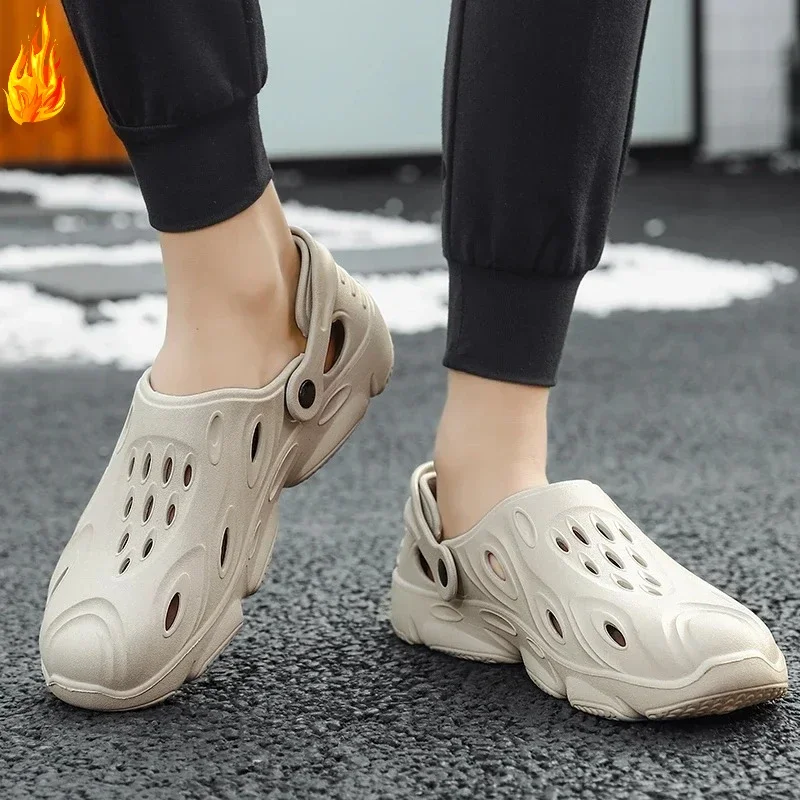 

Summer Men Sandals Light EVA Men's Casual Shoes Hole Shoes Clogs Lovers Home Garden Outdoor Male Beach Flat Slippers Big Size 48