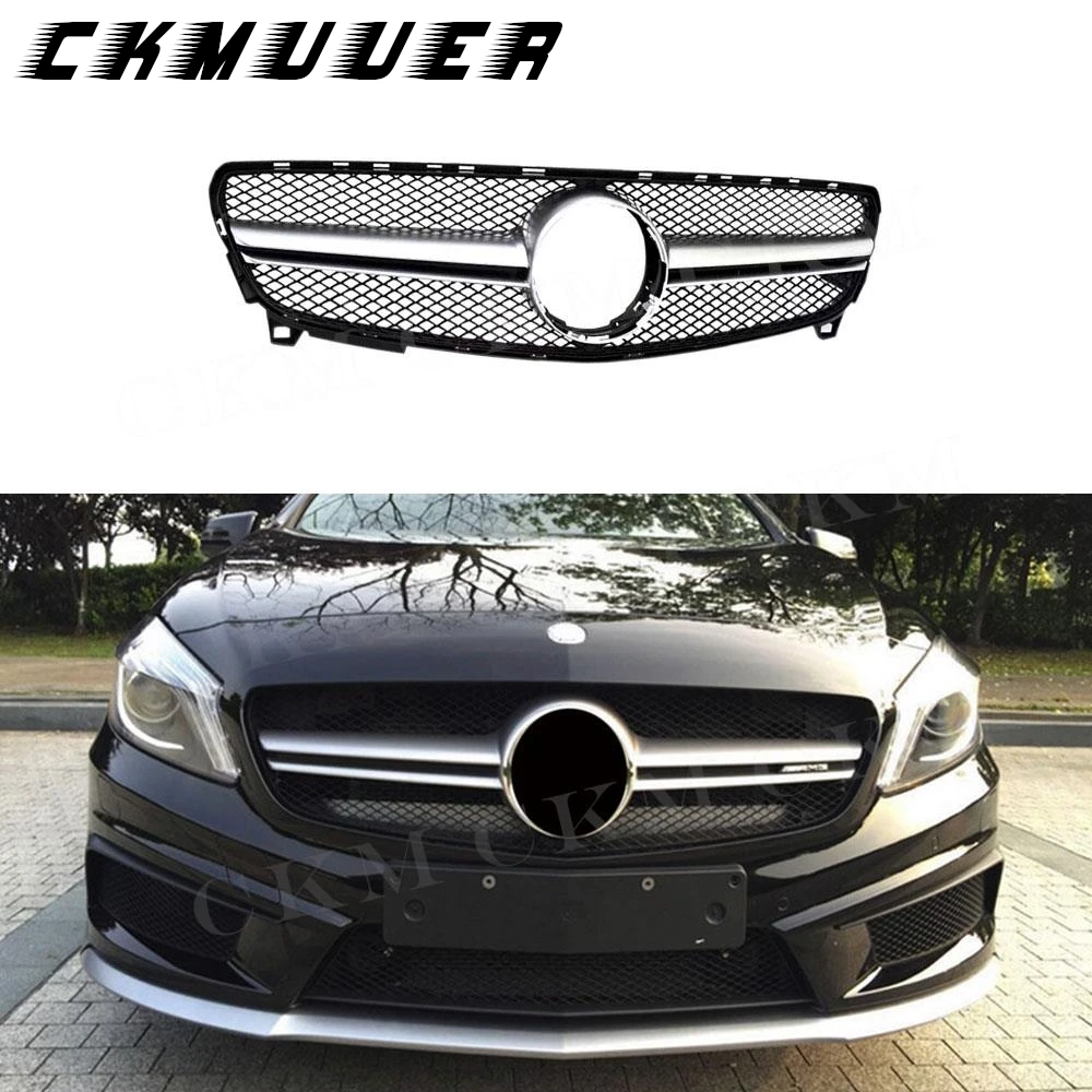 

Передняя решетка CKMUUER для Mercedes Benz A Class W176 A45 GT GTR Grill A45 A180 A200 A260 Grille 2013-2018