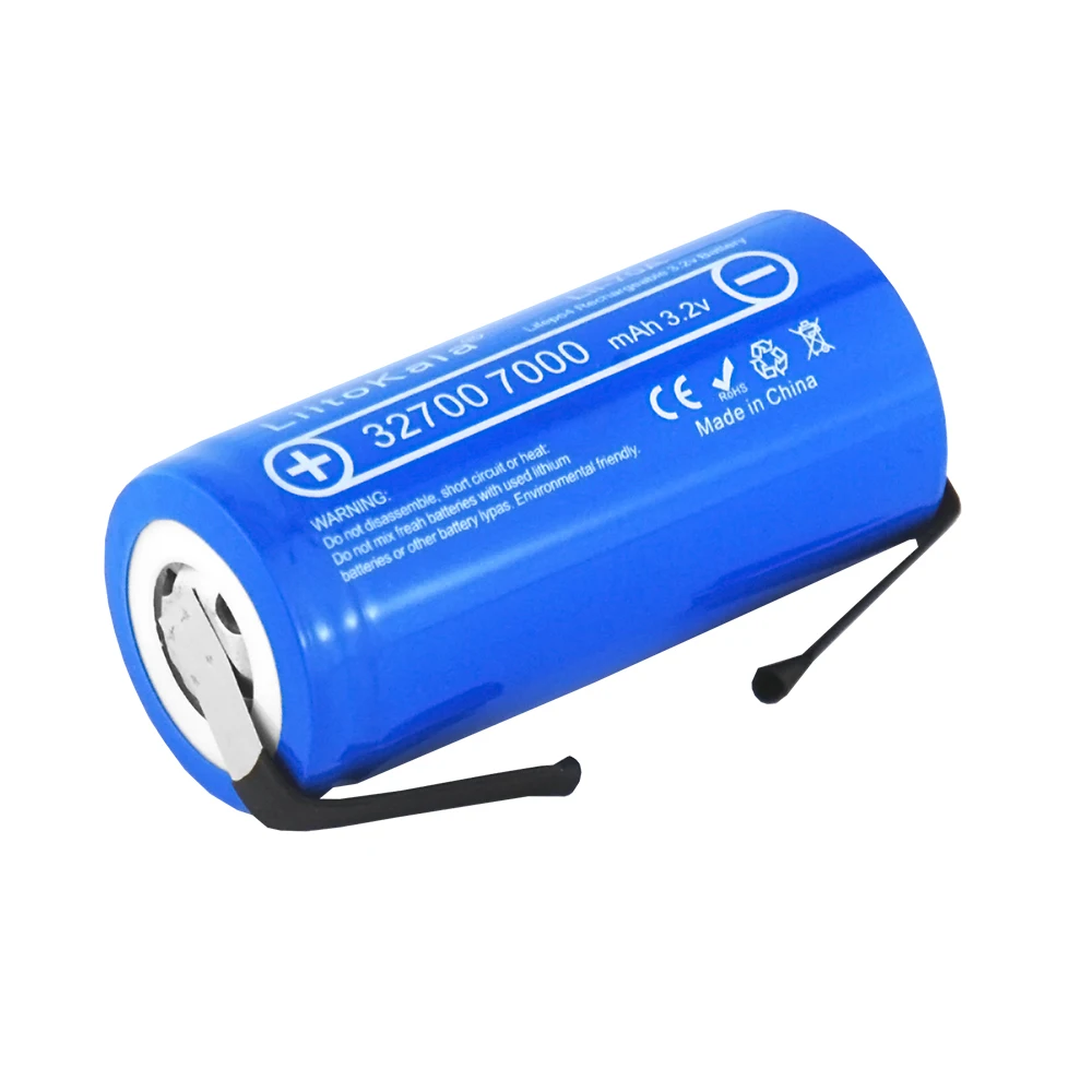 Wholes LiitoKala Lii-70A 3.2V 32700 6000mAh 7000mAh LiFePO4 Battery 35A Continuous Discharge Maximum High power battery+Nickel