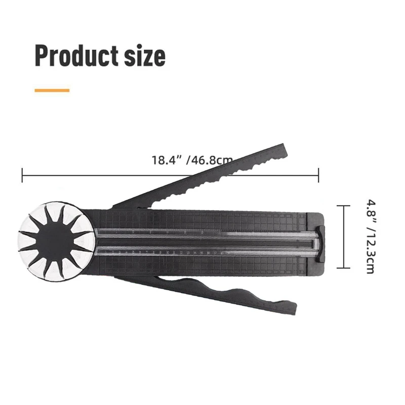 12-In-1 Rotary Paper Trimmer Cutting Tool With 12 360° Rotating Cutting Heads DIY Straight Line Hand Paper Cutter Tool