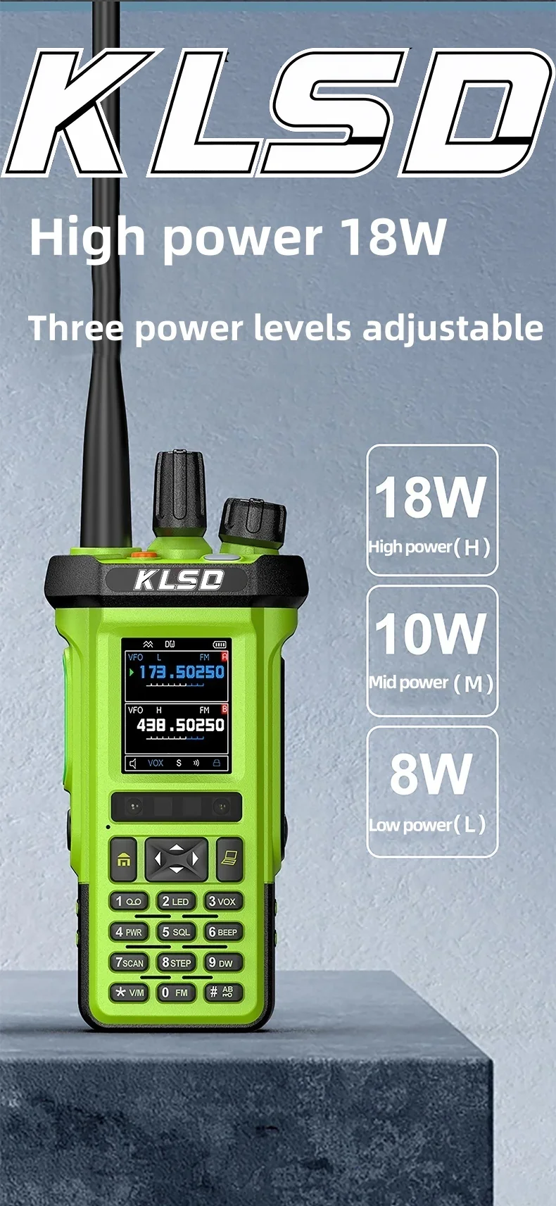 18W Ham Amateur Radio High Power Long Range Tranceiver Two Way Radio Communication Camping CB Radio Matching Baofeng Car