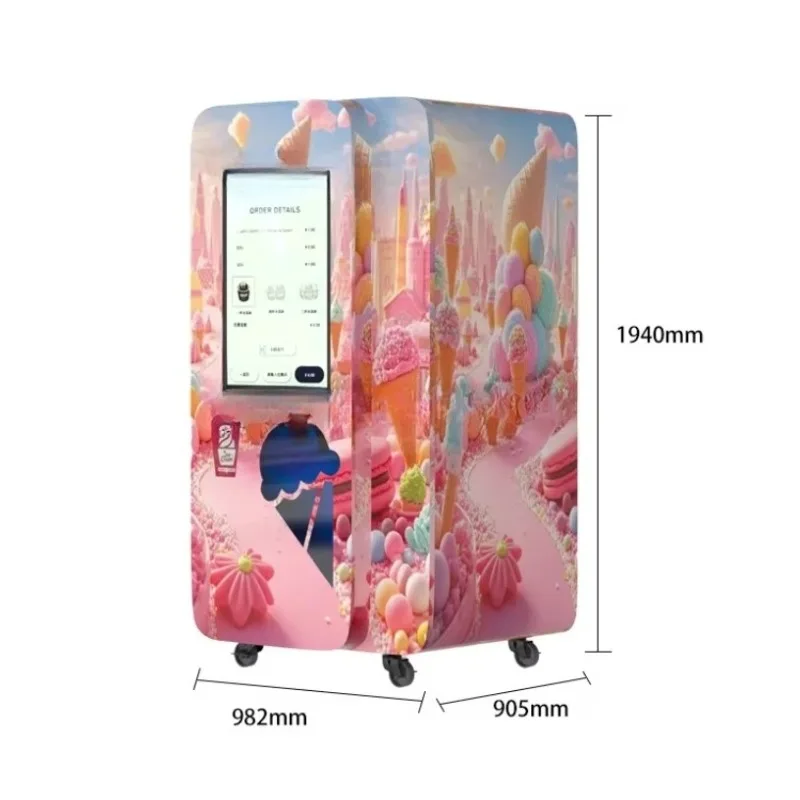 CustomizeIce Creme Maker Full  Automatic Commercial c Ice Creme  Dispenser Machine Vending Machine for Kids