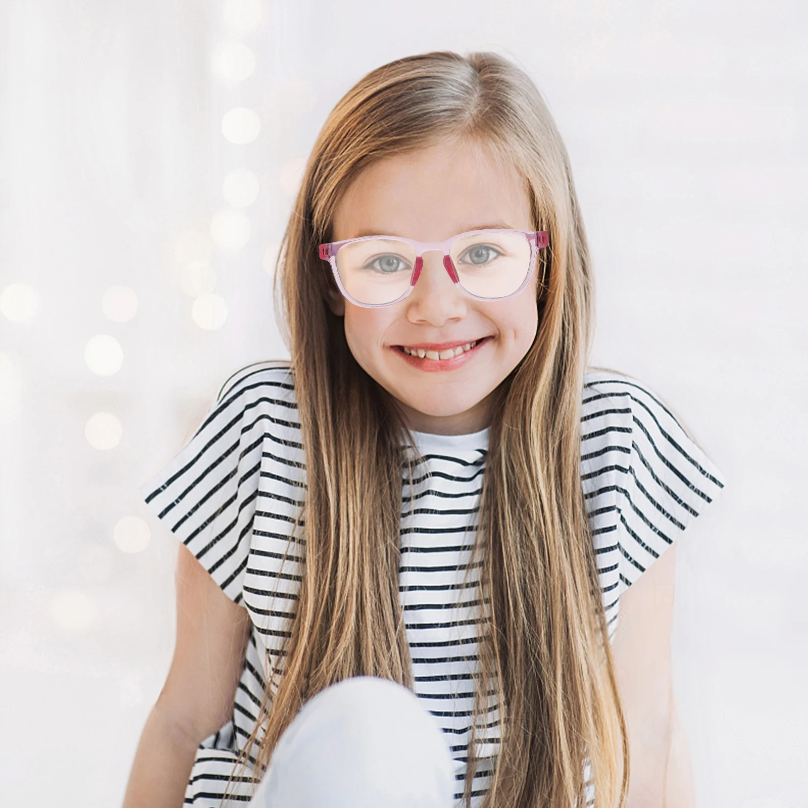 

1Pair Kids Anti-Blue Light Glasses Folding Frame Bright Colors Uv Easy Carry Computer Game Glasses