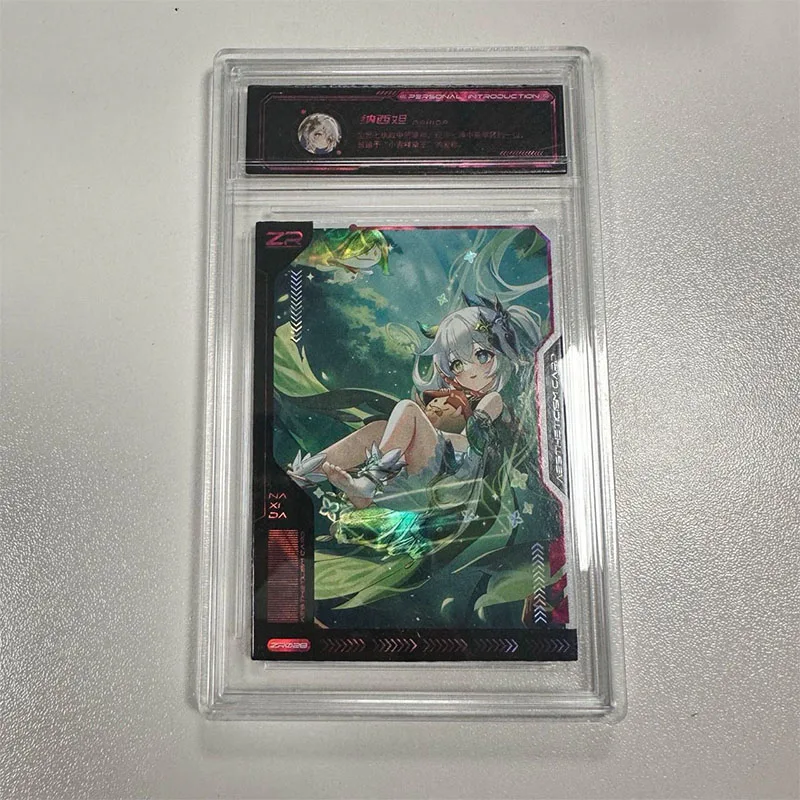 Xp arquivos anime deusa história zr mr xp pr cartões raiden shogun kafka nahida yelan cartão colecionável natal presente de aniversário brinquedos