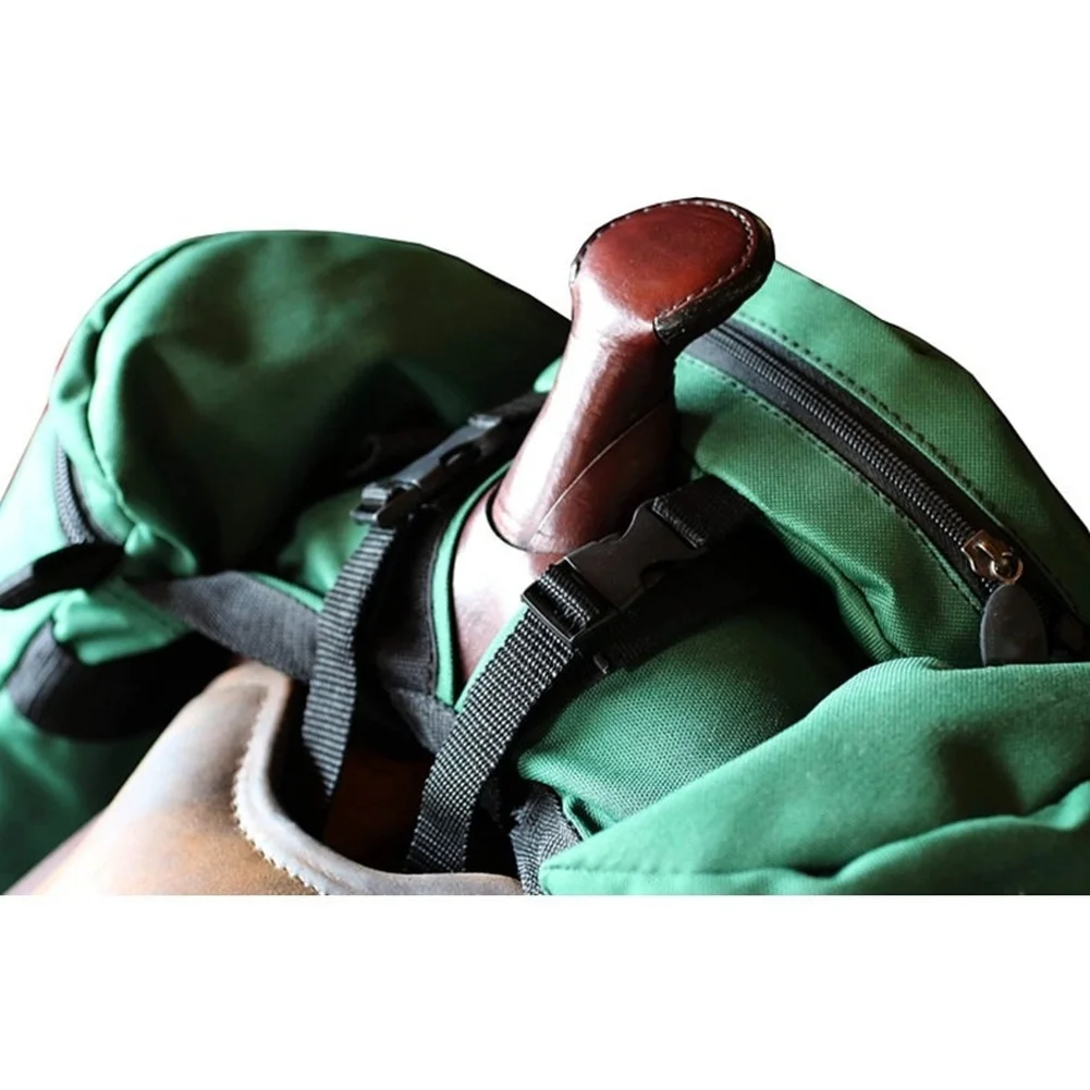1 Pair Waterproof 600D Oxford Saddle Bag Set Dual Side Storage Pouches For Horse Riding Equipment Accessories Green Black Brown