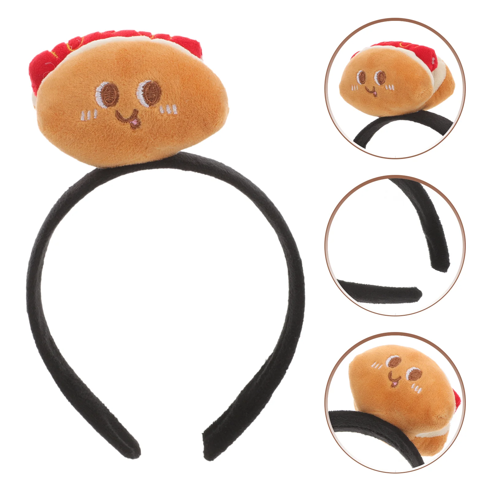 

Halloween Costumes for Kids Cartoon Personality Funny Hot Dog Head Button Headband Women Headbands Child