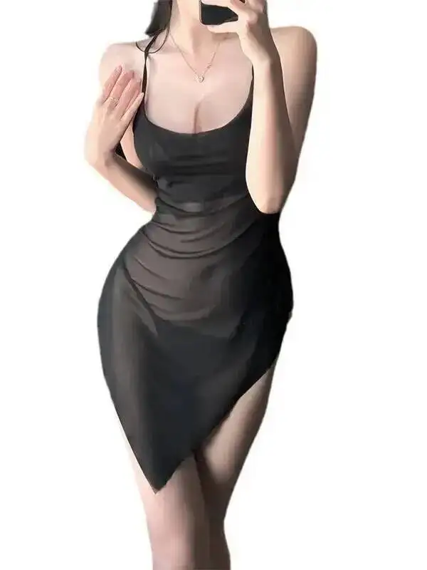 Sexy Dress Sexy Dress Pure Desire Strap Bodycon Backless Deep V Suspenders Sleeveless Solid Color Dress Charming Elegant ES20