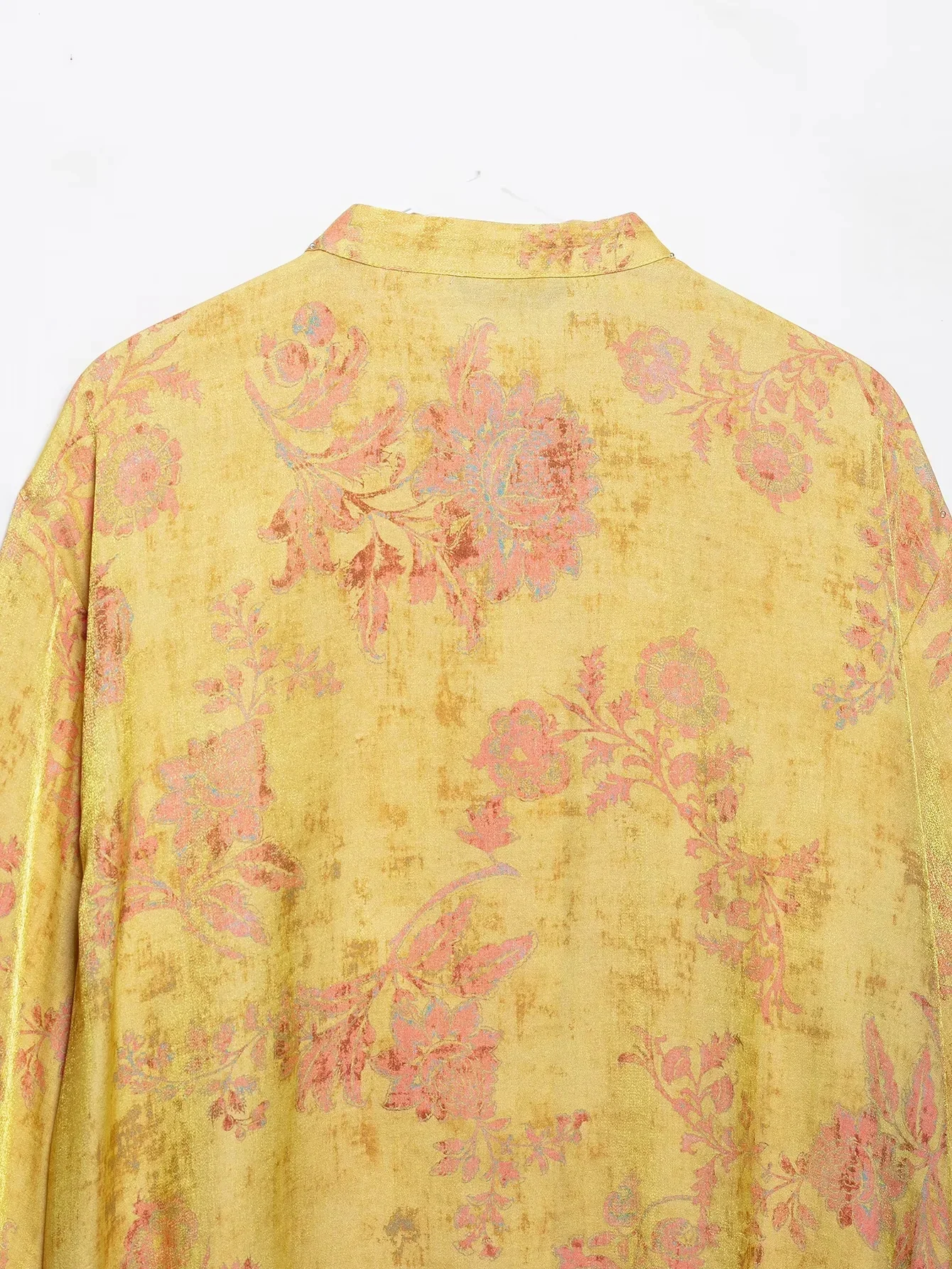 KONDALA Damen Eleganter Kimono-Stil Bedruckter Anzug 2026 Sommer Trendiger Urlaubs-Vintage-Chic Hosenanzug mit Seilknöpfen, Hemd, Lange Hose – Detail 7