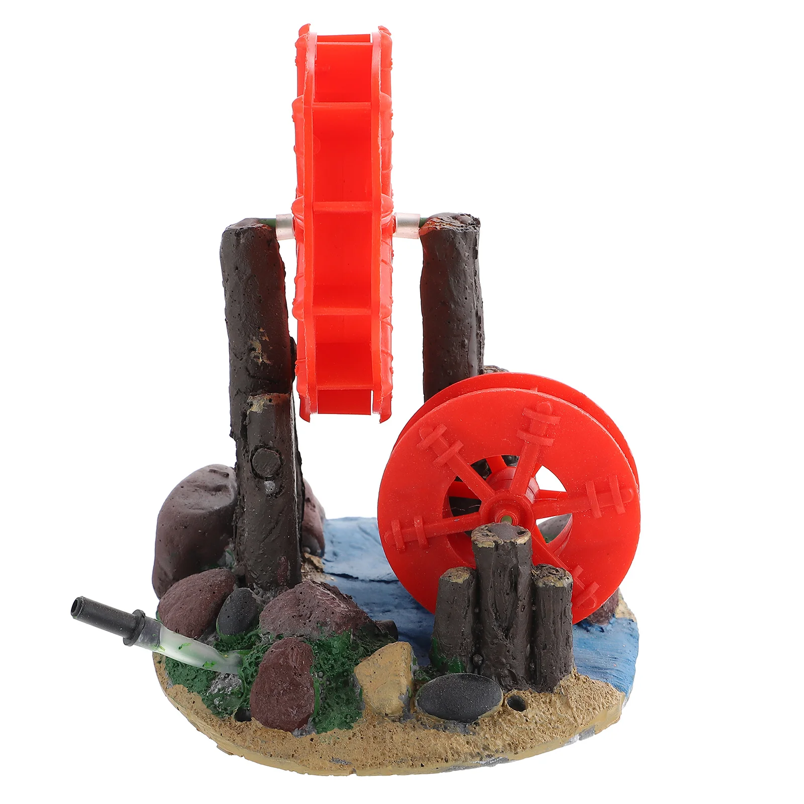 

Creative Windmill Design Resin Aquarium Decor Durable Fish Tank Accessory Desktop Ornament Wear-Resistant Windmill Decor