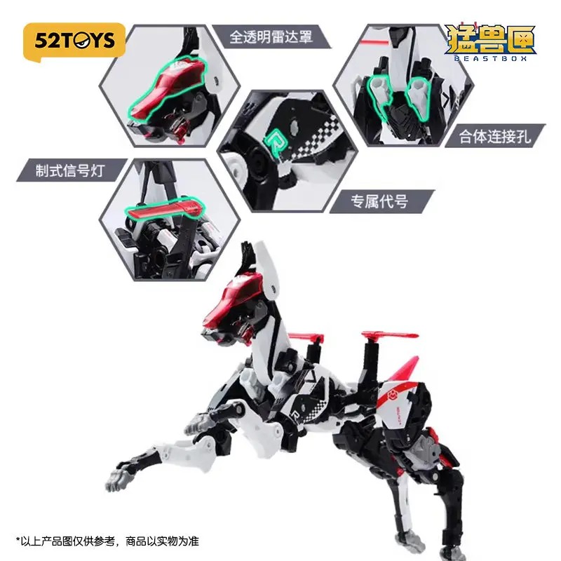 52toys Beast Box Series Roar Dog Transformation Toy Model Mecha Figurine Trendy Collectible Action Figure Birthday Xmas Gift