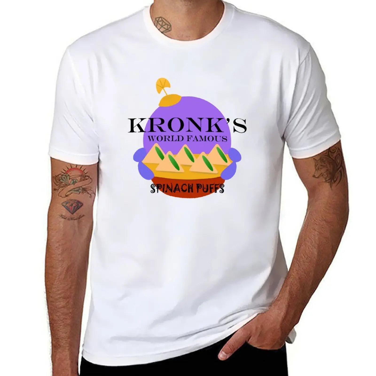 

Kronk's World Famous Spinach Puffs T-Shirt funny t shirts man cotton t shirt man T-Shirt