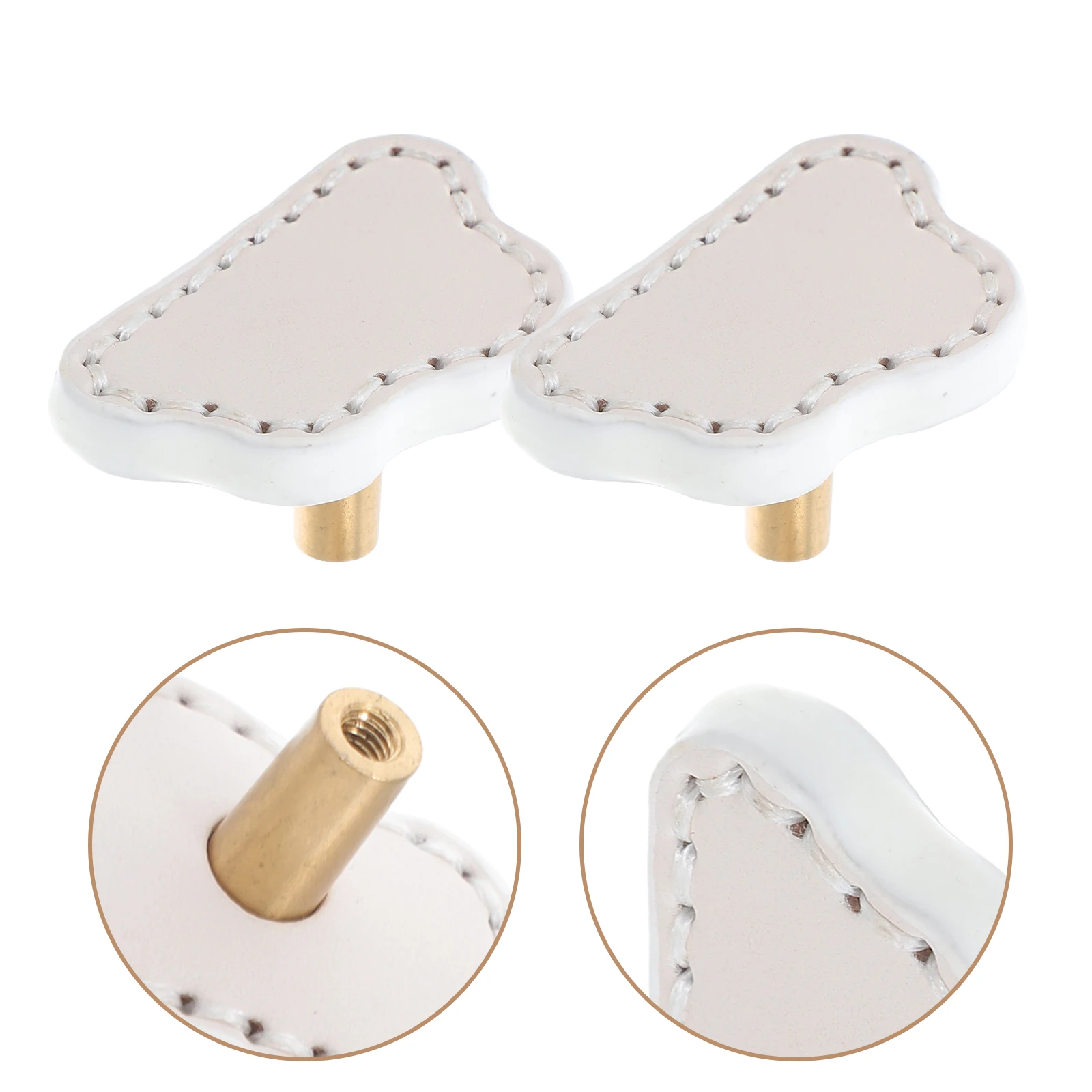 

2pcs Cabinet Knobs For Kids Cloud Shaped Brass Wardrobe Door Handles Thickened Drawer Pulls Child Friendly Furniture Hardware