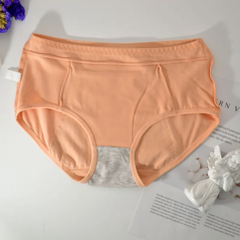 Women's Menstrual Panties  Cotton With Pocket Absorbent Panties Leakproof Midwaist Shorts Sexy Breathable Briefs L-4XL