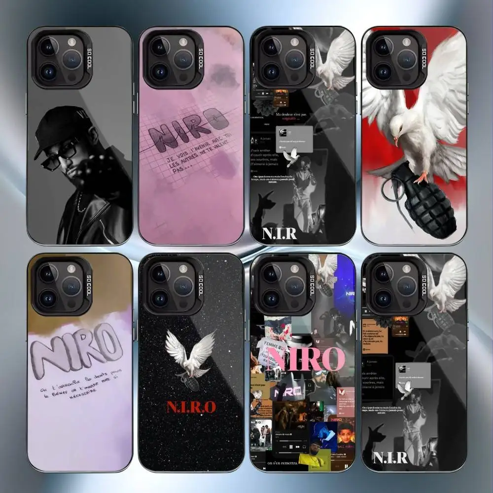 Чехол для телефона N-NIRO OX7 для iPhone 17,16,15,14,13,12,11 Plus, Pro Max, черный матовый противоударный чехол Candy