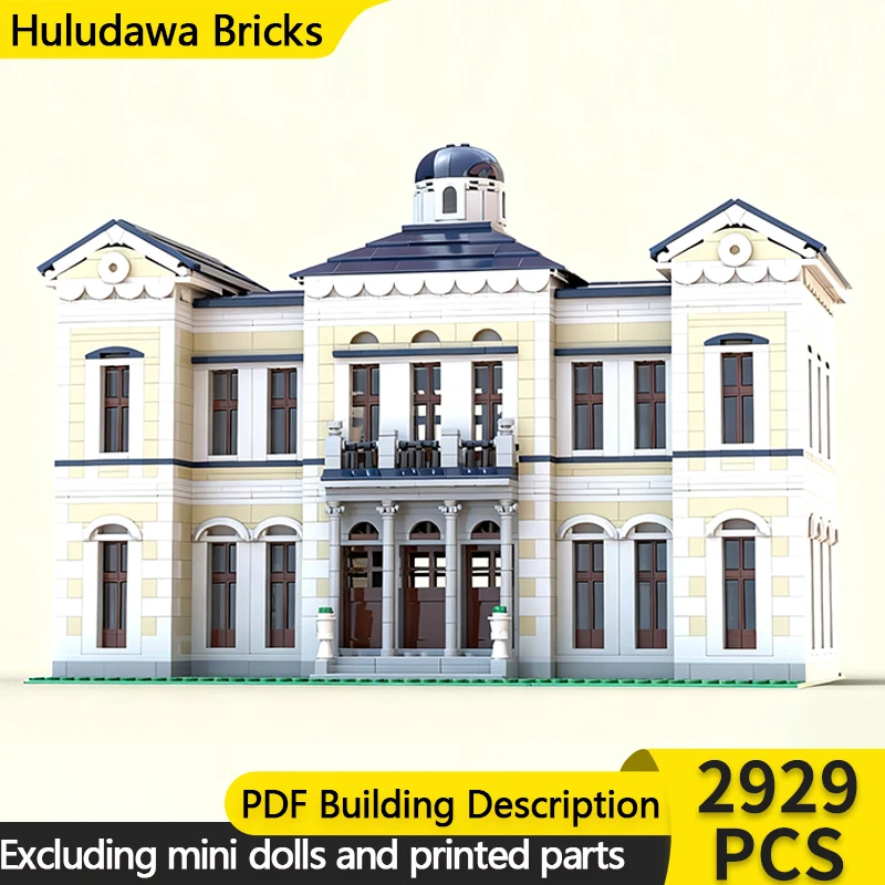 

Модель City Street View MOC, строительные кирпичи, шведский королевский дворец, модульная технология, детские праздничные подарки, сборные игрушки, костюм