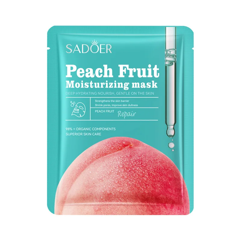 5pcs SADOER  Face Sheet Mask Facial Masks Skin Care Plant Fruit  Face Mask Moisturizing Firming Hydrating Brightening skincare